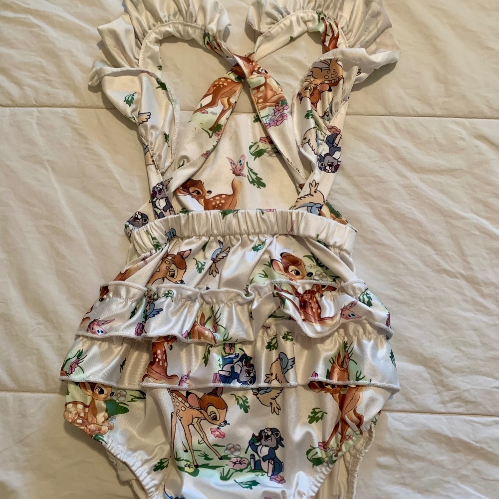 Bambi Bathing Suit Ruffled Romper Sun Suit | Unbranded | Size Unknown